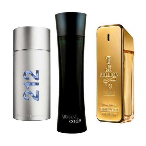 Комплект 3 парфюма | 212 Men NYC, Paco Rabanne One Million, Armani Code Homme 100 ml